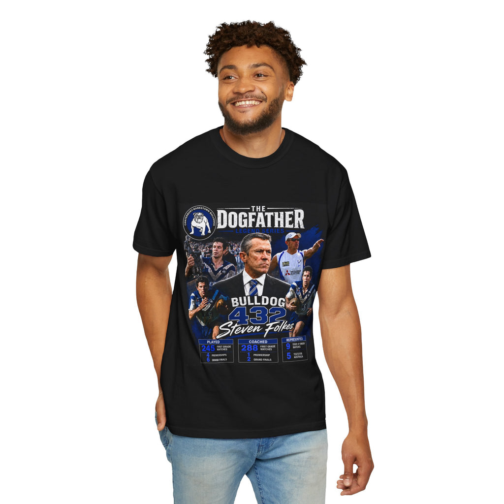 The Dogfather Bulldog #432 Steven Folkes T-Shirt | Sports Tribute Shirt