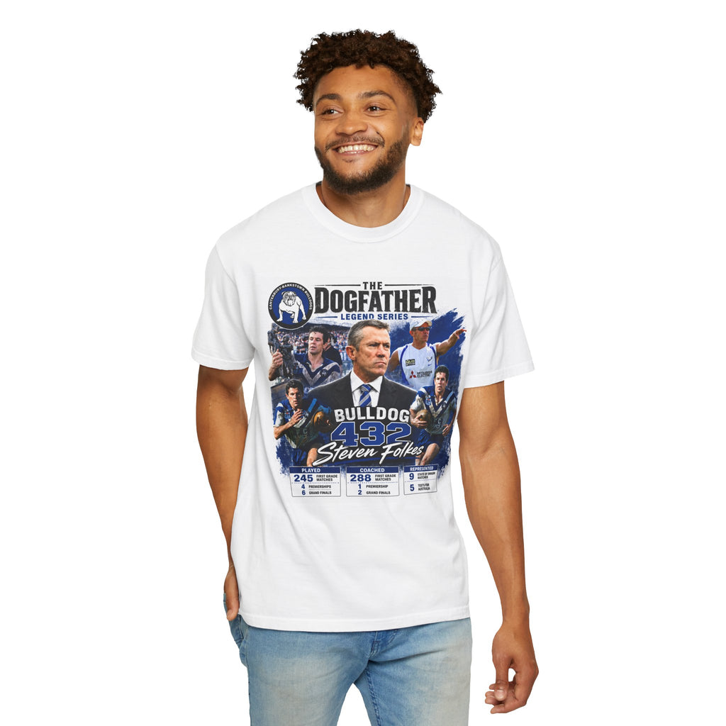 The Dogfather Bulldog #432 Steven Folkes T-Shirt | Sports Tribute Shirt