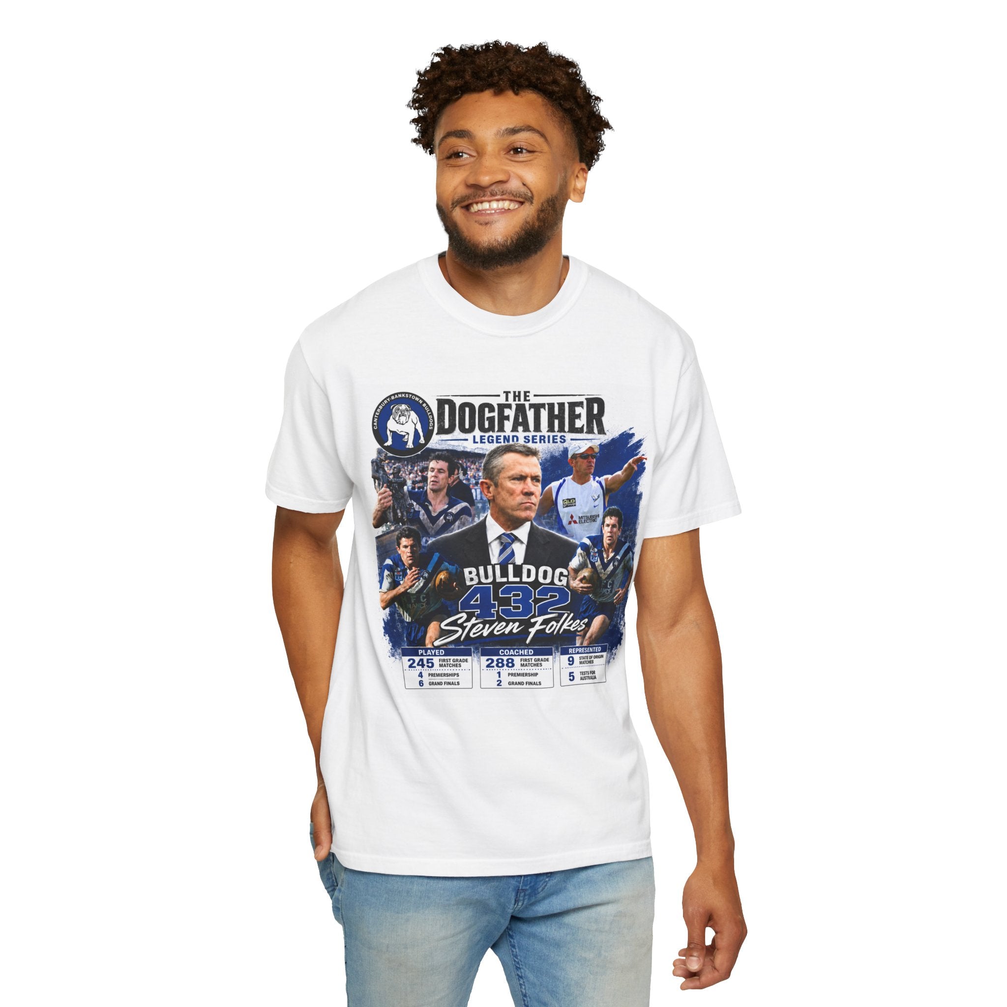 The Dogfather Bulldog #432 Steven Folkes T-Shirt | Sports Tribute Shirt