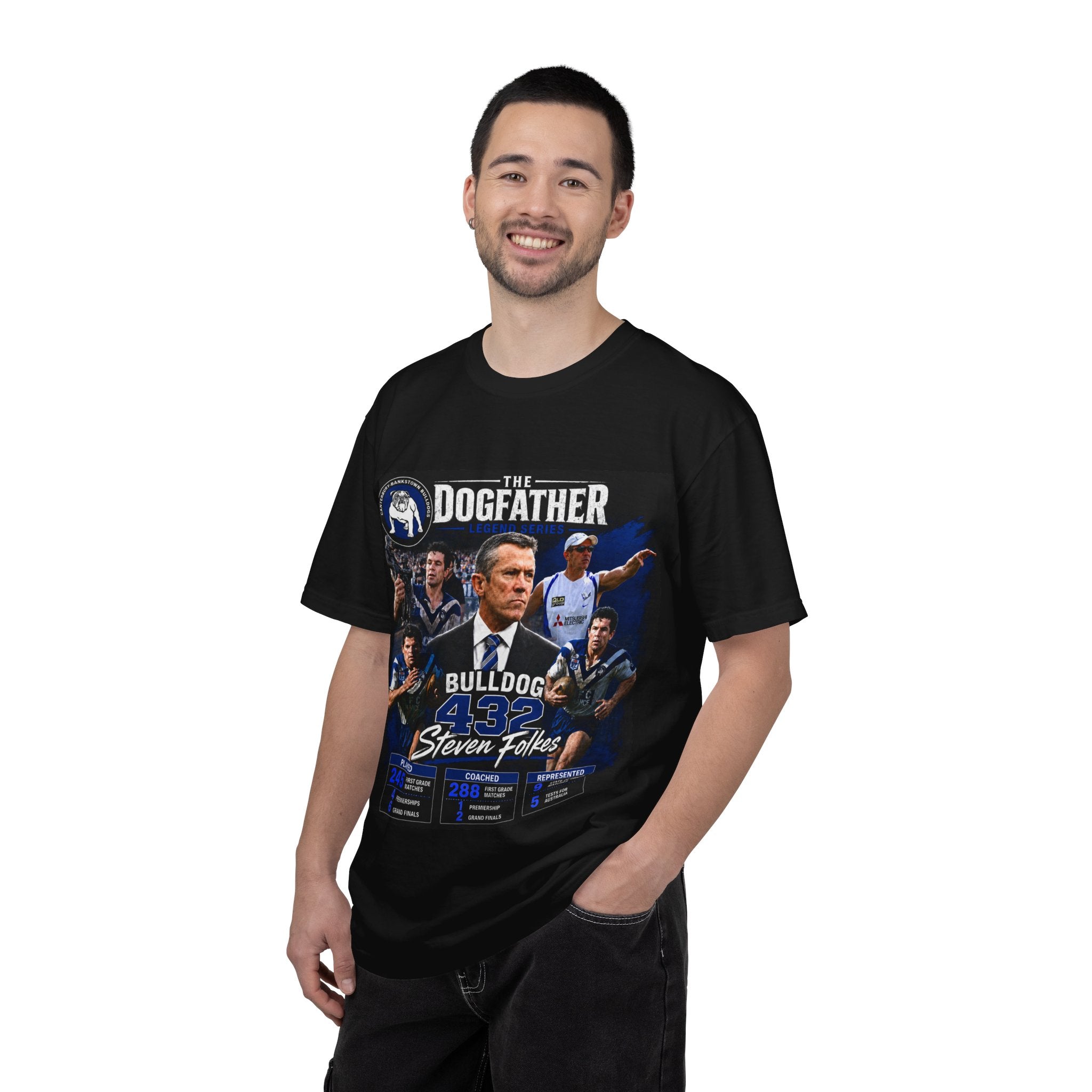 The Dogfather Bulldog #432 Steven Folkes T-Shirt | Sports Tribute Shirt
