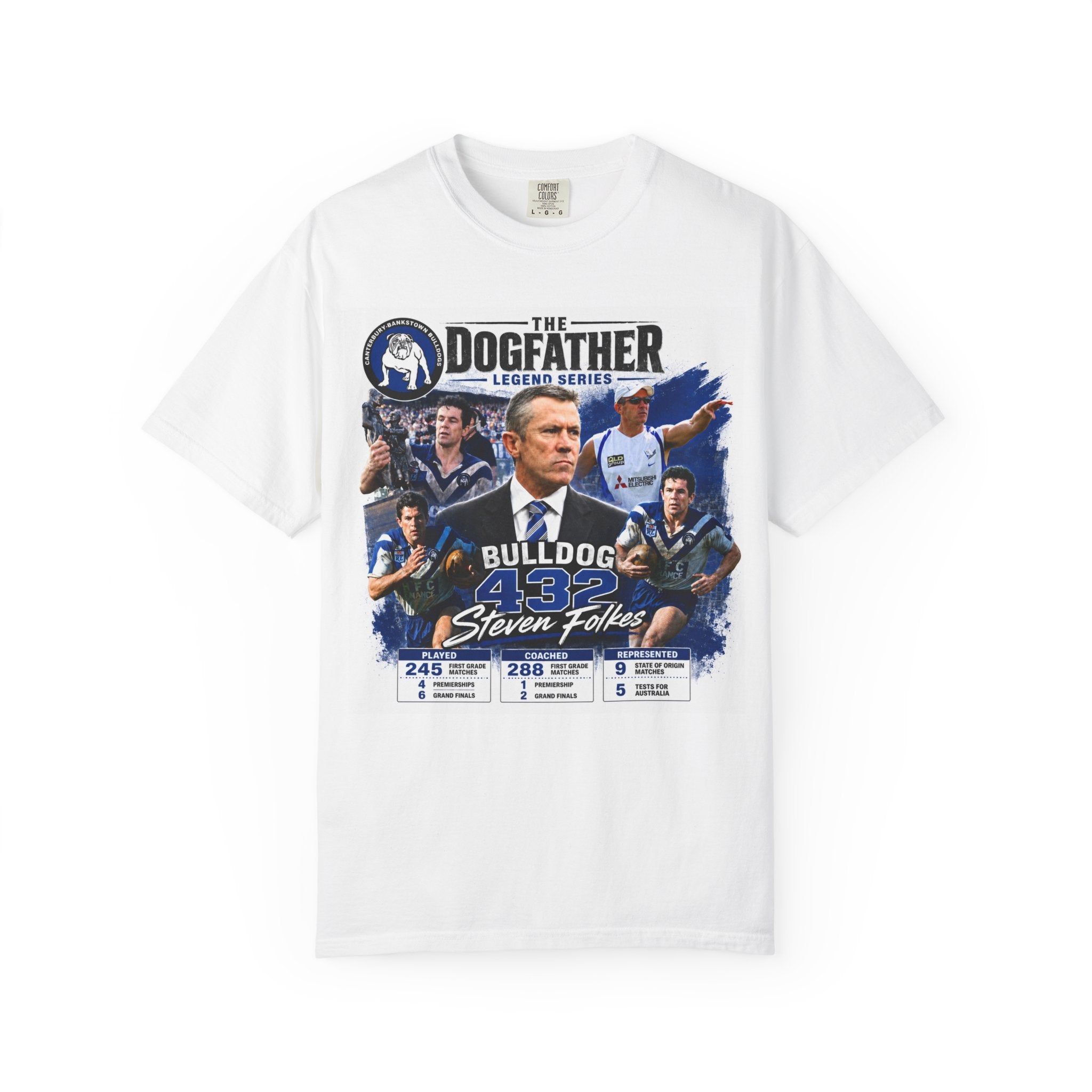 The Dogfather Bulldog #432 Steven Folkes T-Shirt | Sports Tribute Shirt