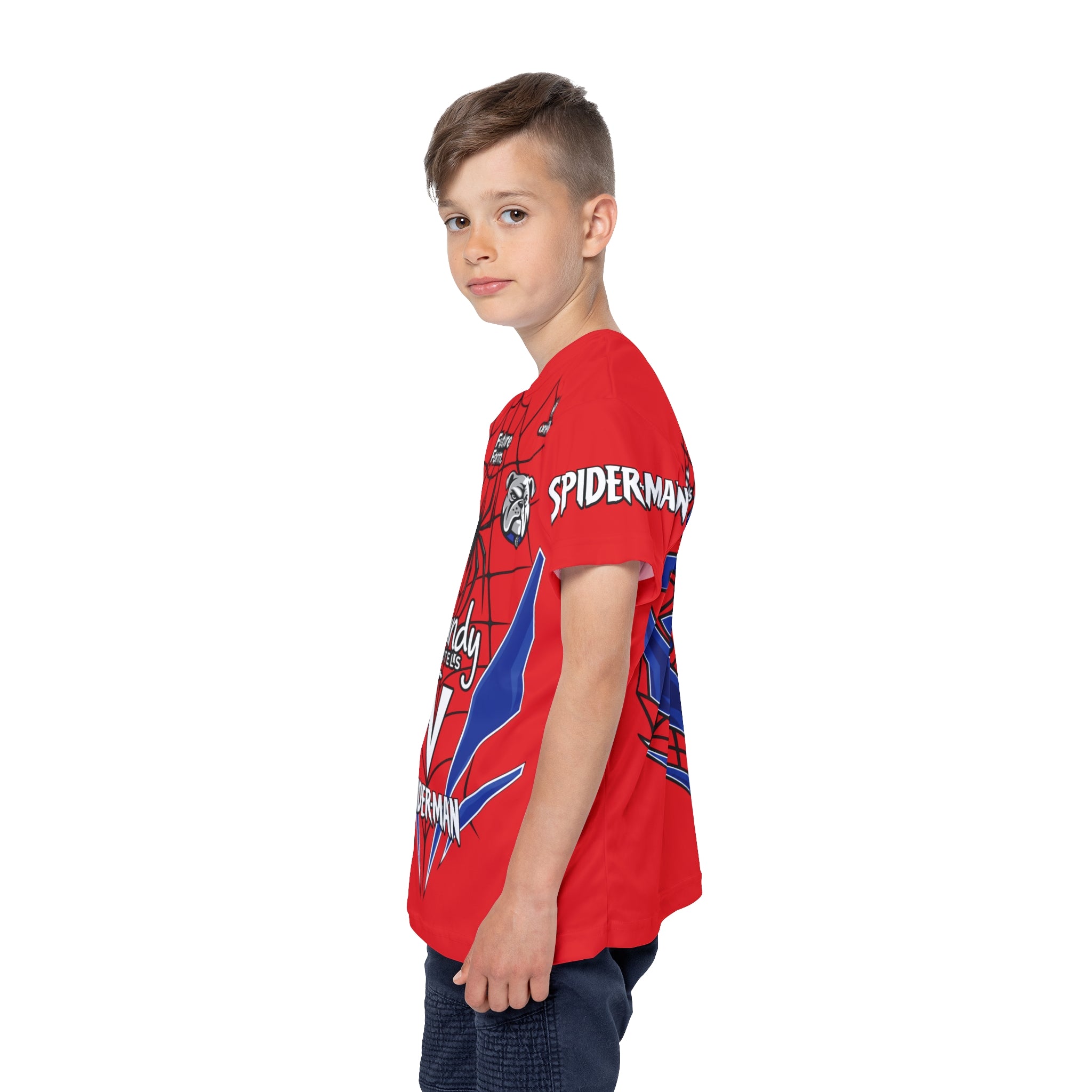 Spider-Dog Kids Sports Jersey Tshirt