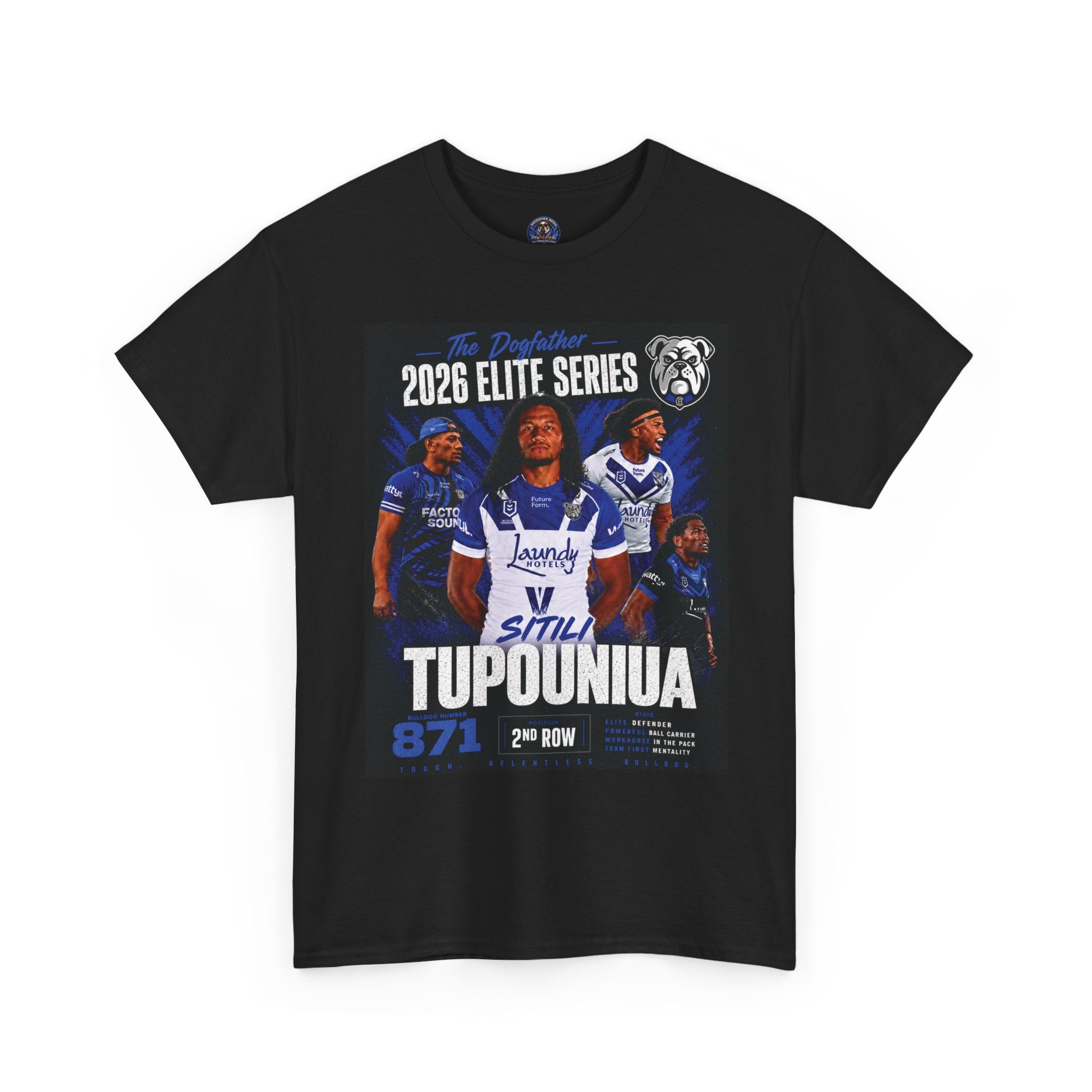 The Dogfather’s 2026 Elite Series Sitilli Tupouniua #871 fan tribute shirt