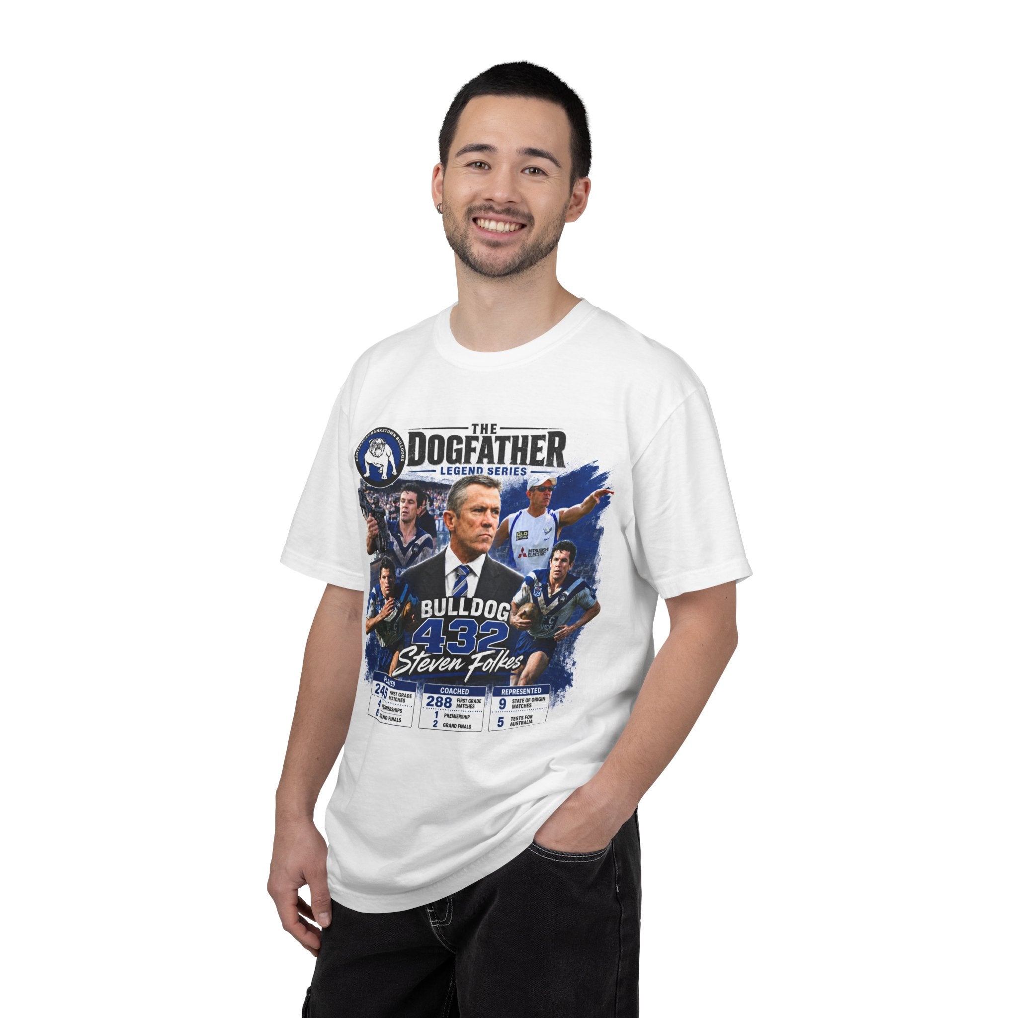 The Dogfather Bulldog #432 Steven Folkes T-Shirt | Sports Tribute Shirt