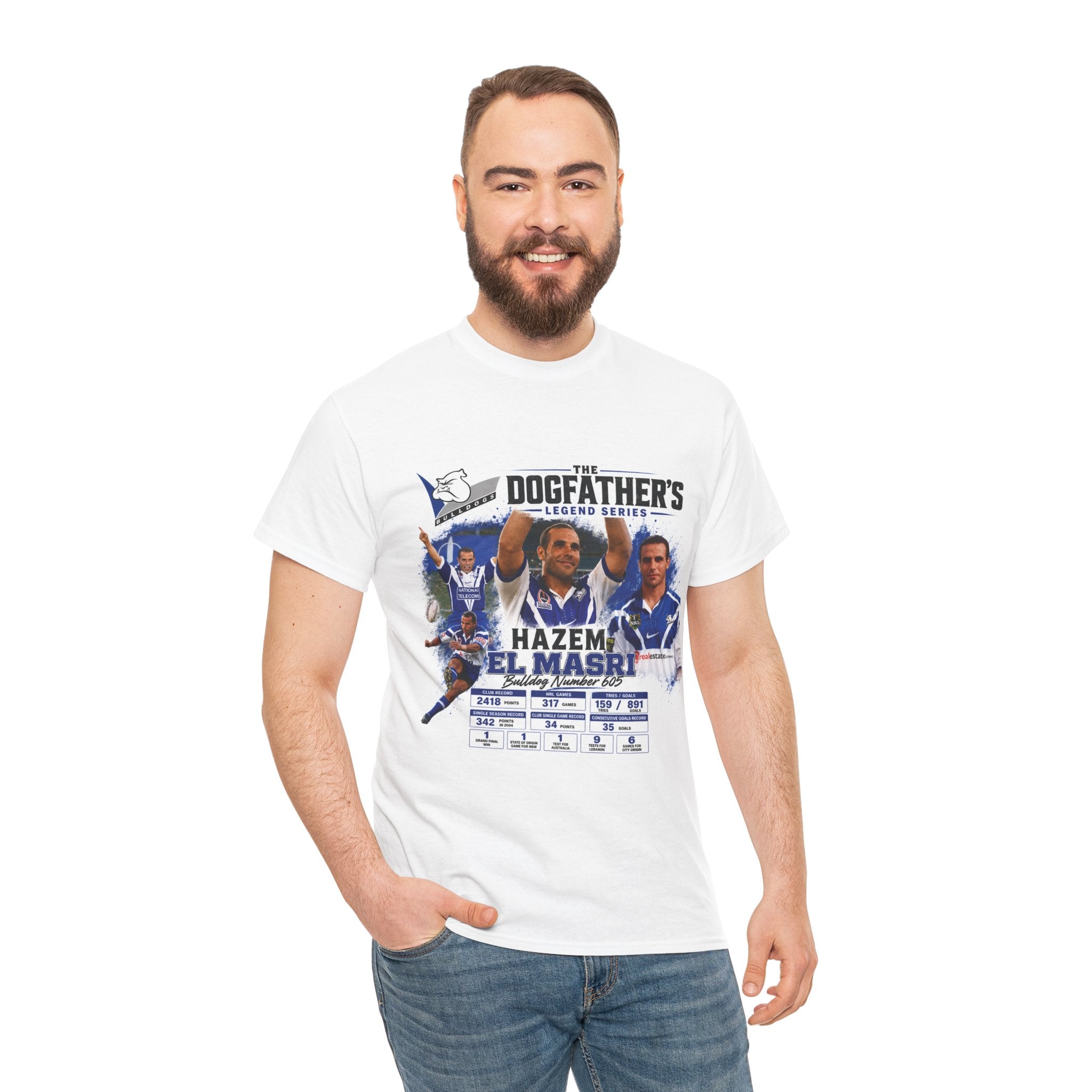 The Dogfather Legends Tribute Series. Hazem El Masri! Hall of Famer!Unisex Heavy Cotton Tee