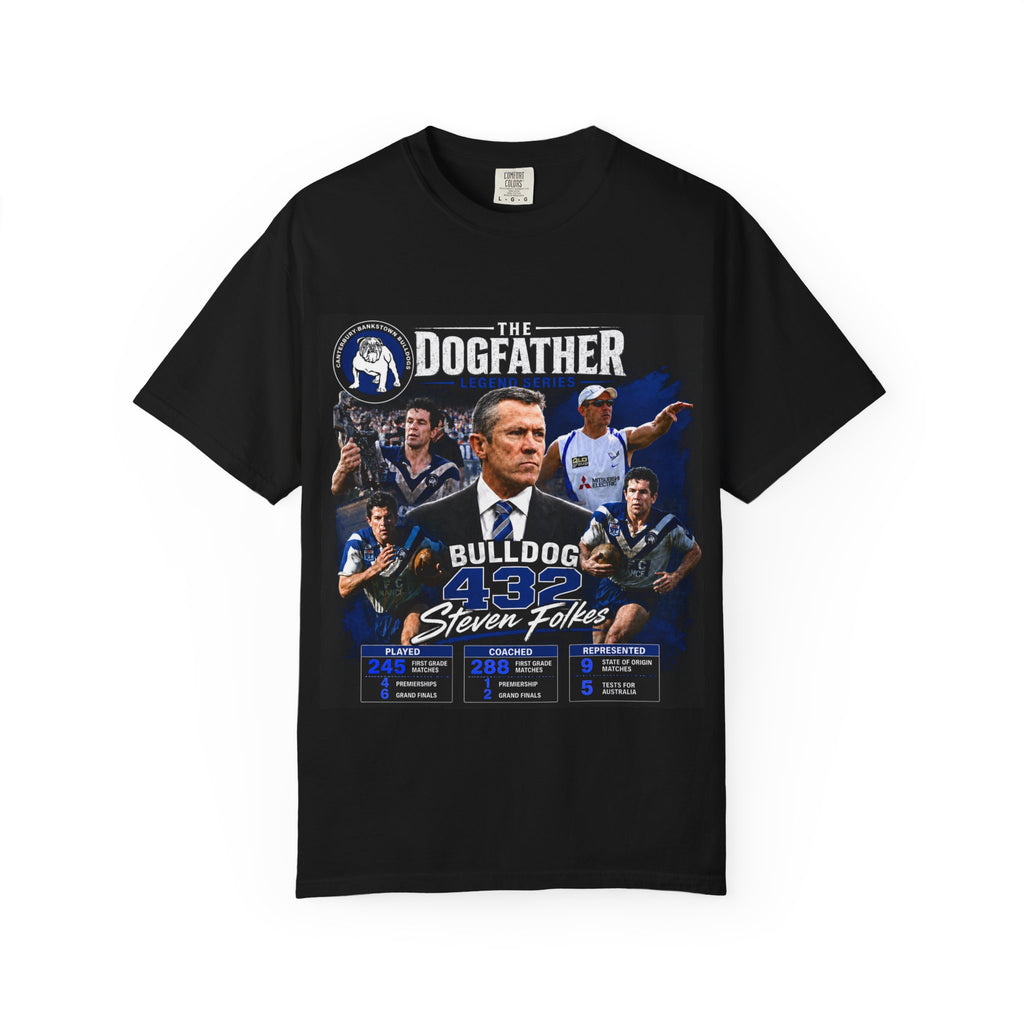The Dogfather Bulldog #432 Steven Folkes T-Shirt | Sports Tribute Shirt