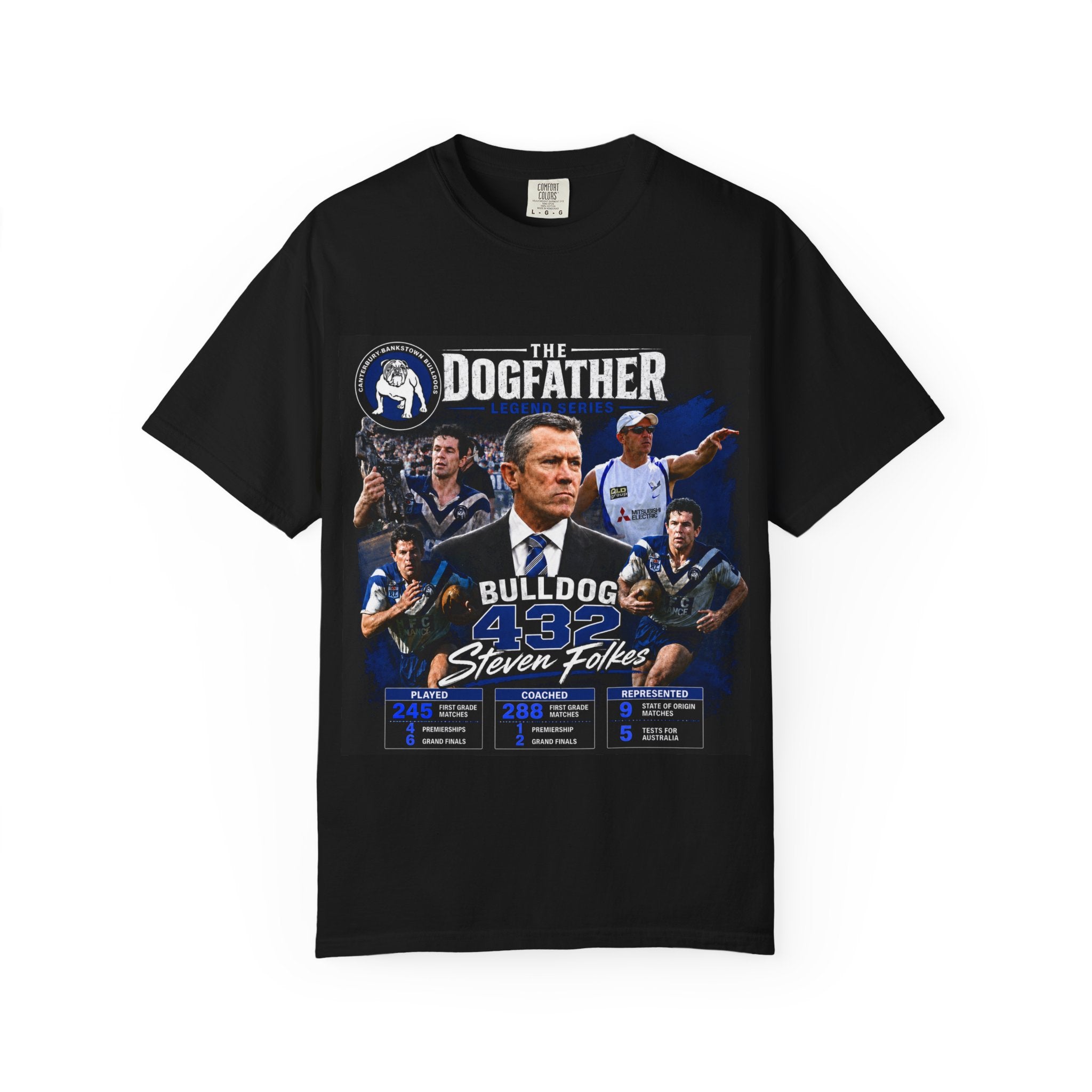 The Dogfather Bulldog #432 Steven Folkes T-Shirt | Sports Tribute Shirt