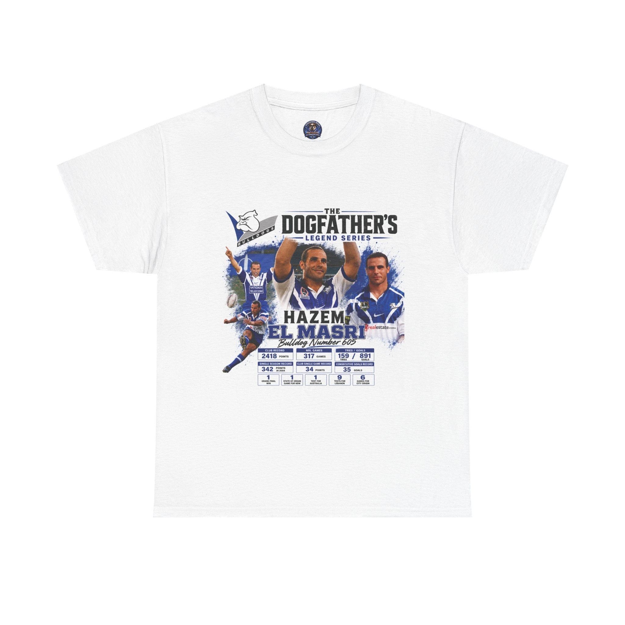 The Dogfather Legends Tribute Series. Hazem El Masri! Hall of Famer!Unisex Heavy Cotton Tee