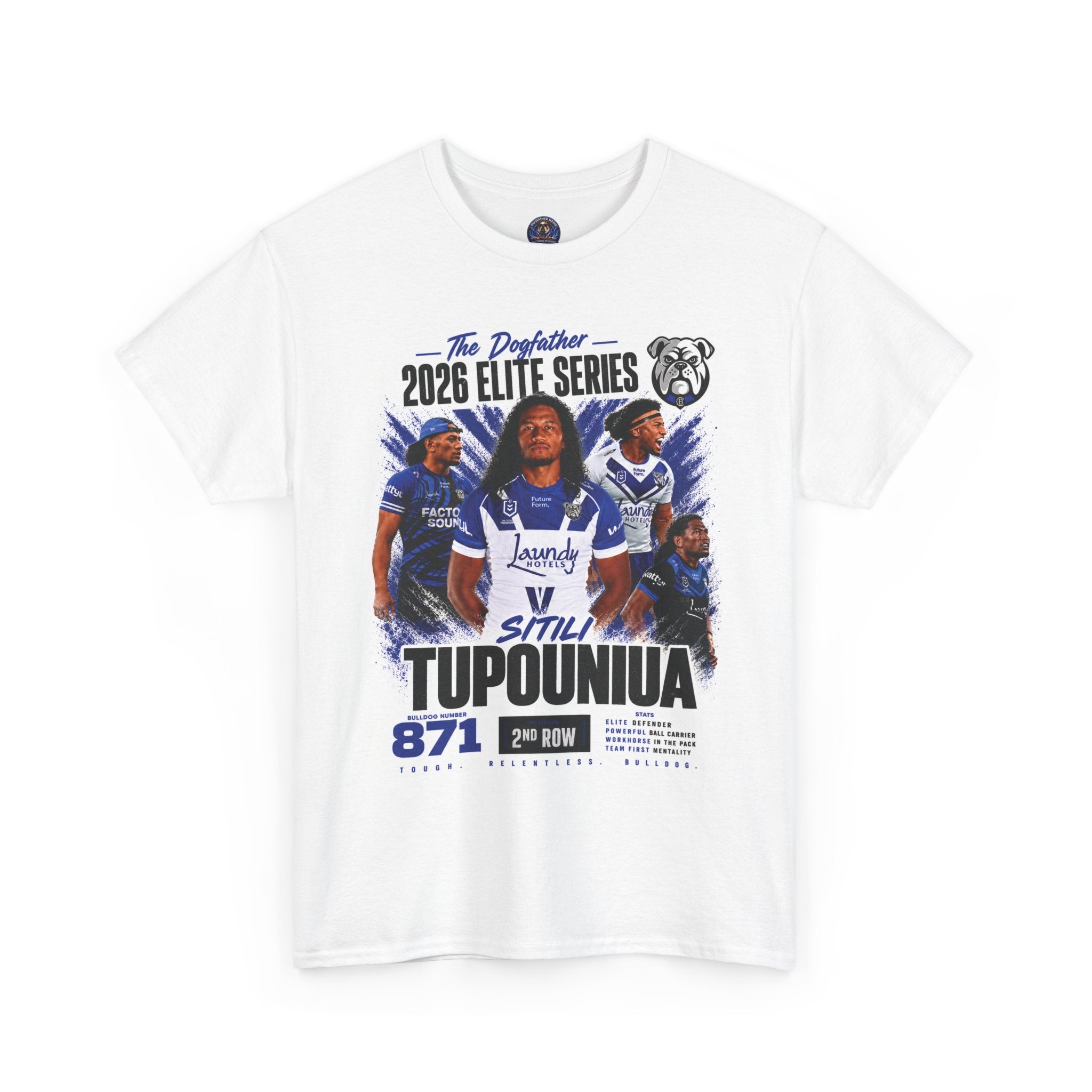 The Dogfather’s 2026 Elite Series Sitilli Tupouniua #871 fan tribute shirt