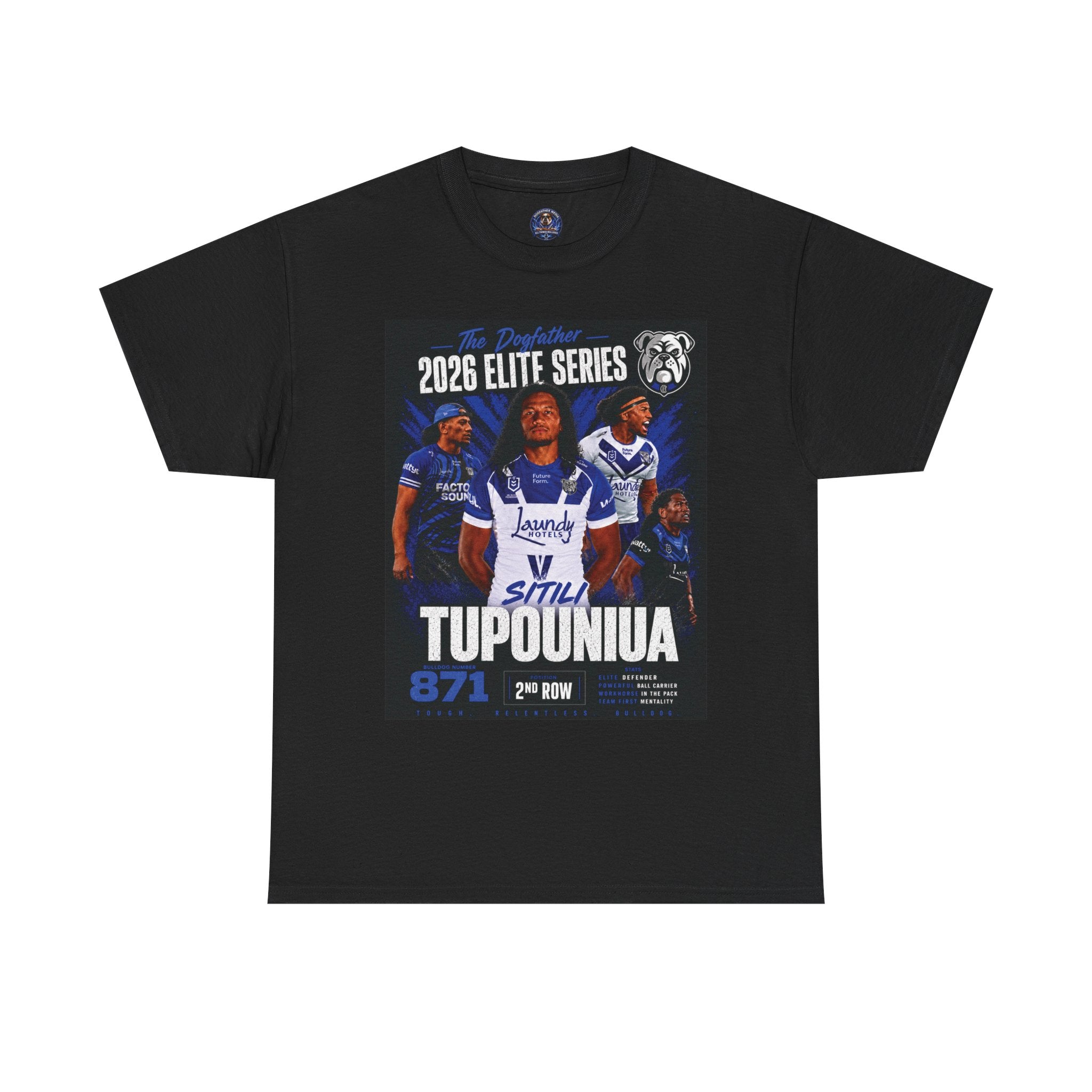 The Dogfather’s 2026 Elite Series Sitilli Tupouniua #871 fan tribute shirt