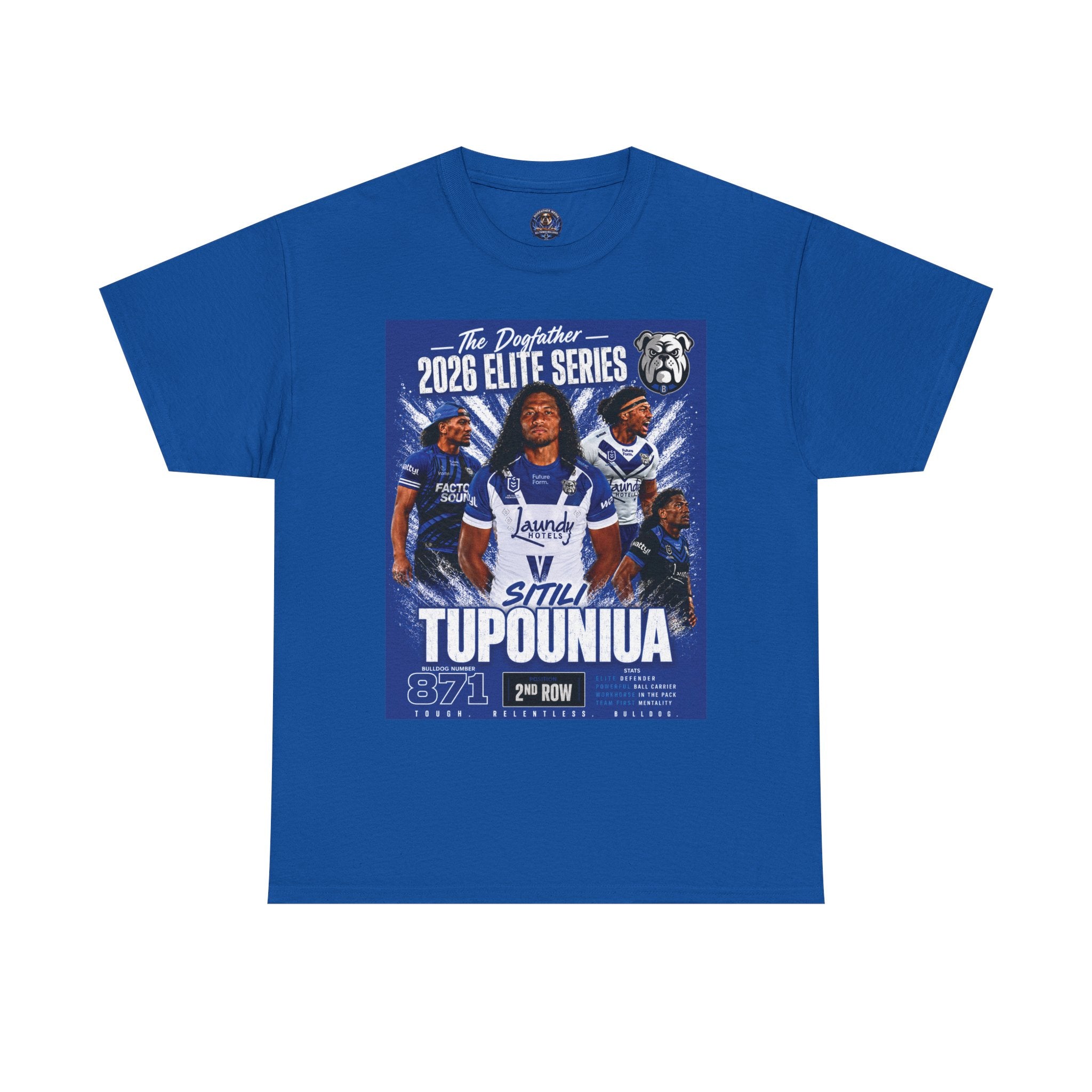The Dogfather’s 2026 Elite Series Sitilli Tupouniua #871 fan tribute shirt