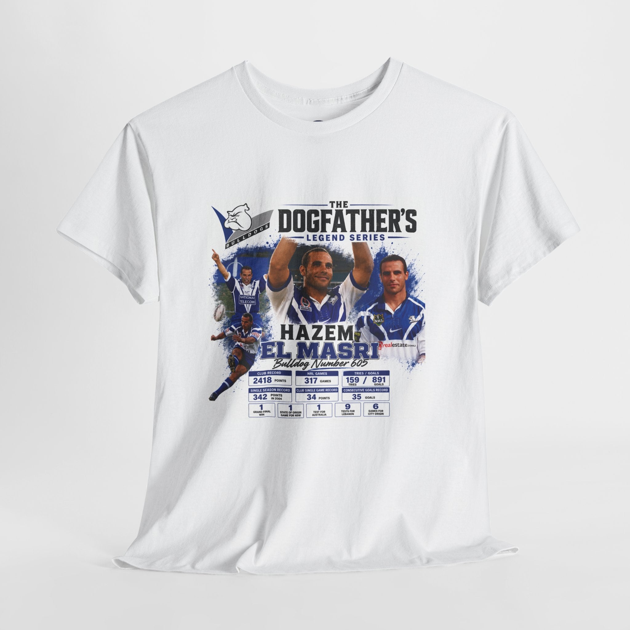 The Dogfather Legends Tribute Series. Hazem El Masri! Hall of Famer!Unisex Heavy Cotton Tee