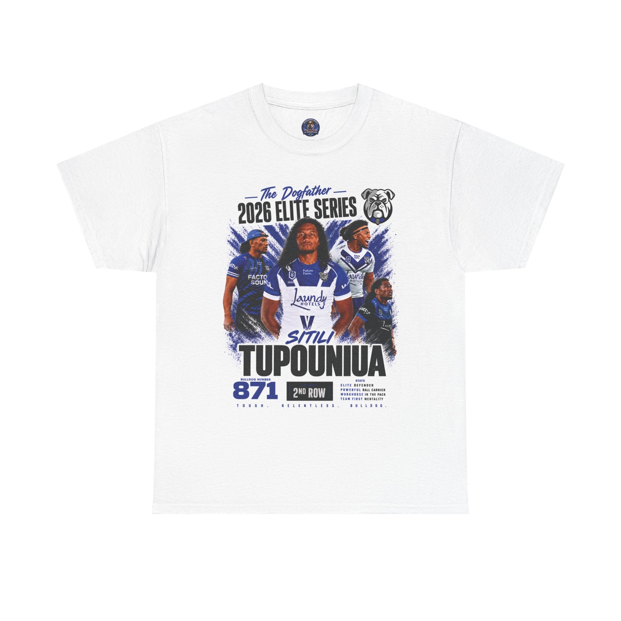 The Dogfather’s 2026 Elite Series Sitilli Tupouniua #871 fan tribute shirt