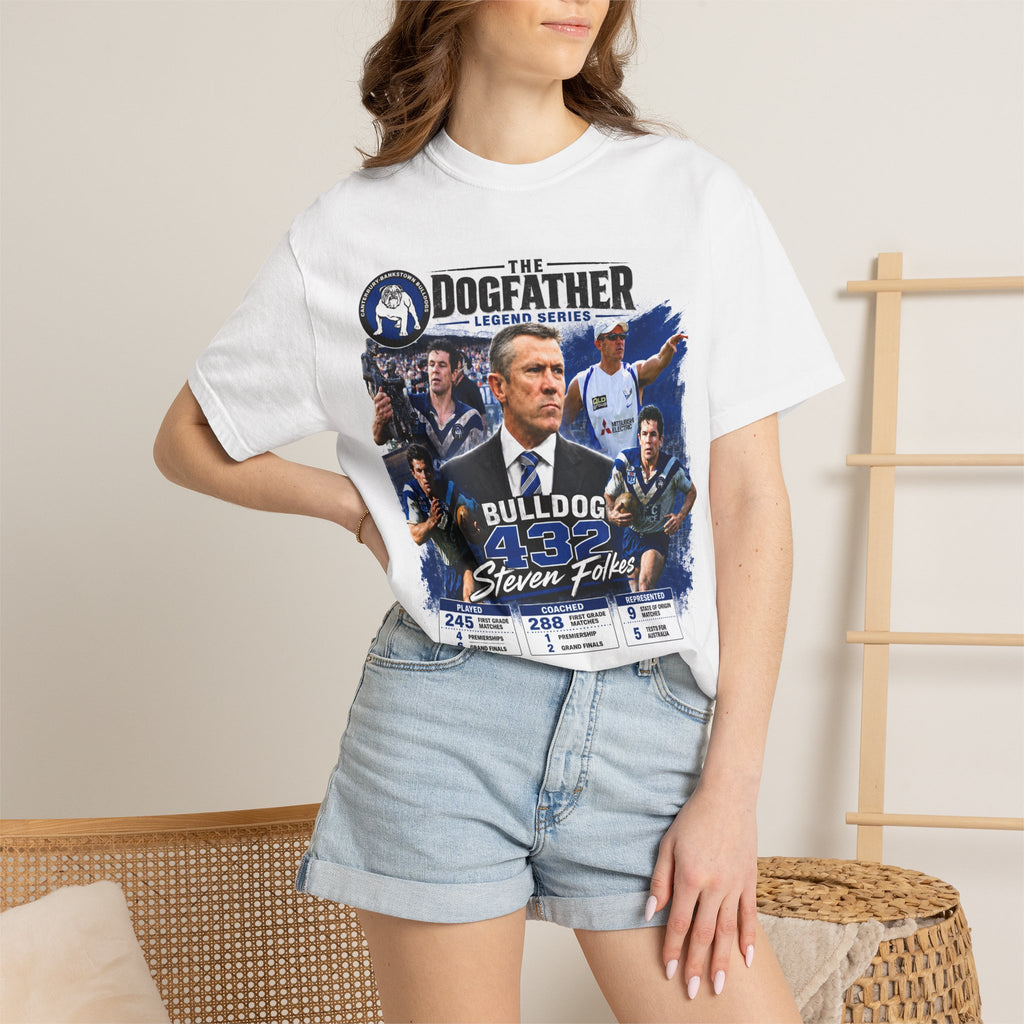 The Dogfather Bulldog #432 Steven Folkes T-Shirt | Sports Tribute Shirt