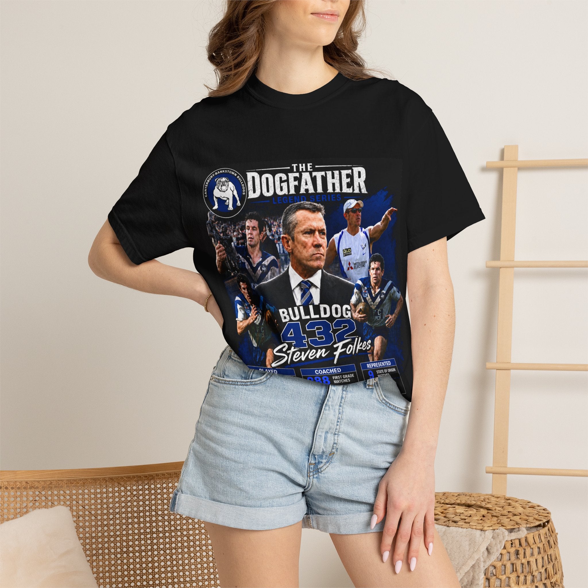 The Dogfather Bulldog #432 Steven Folkes T-Shirt | Sports Tribute Shirt